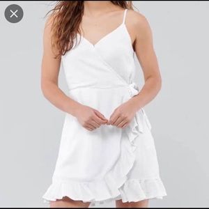 Hollister White Wrap Dress